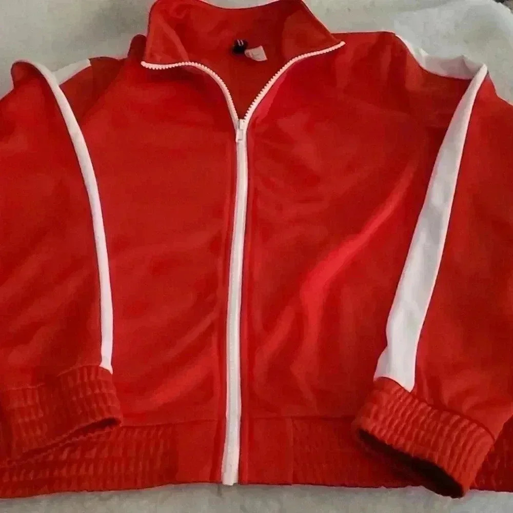 ♥️Red sweet sheen like fabric jacket